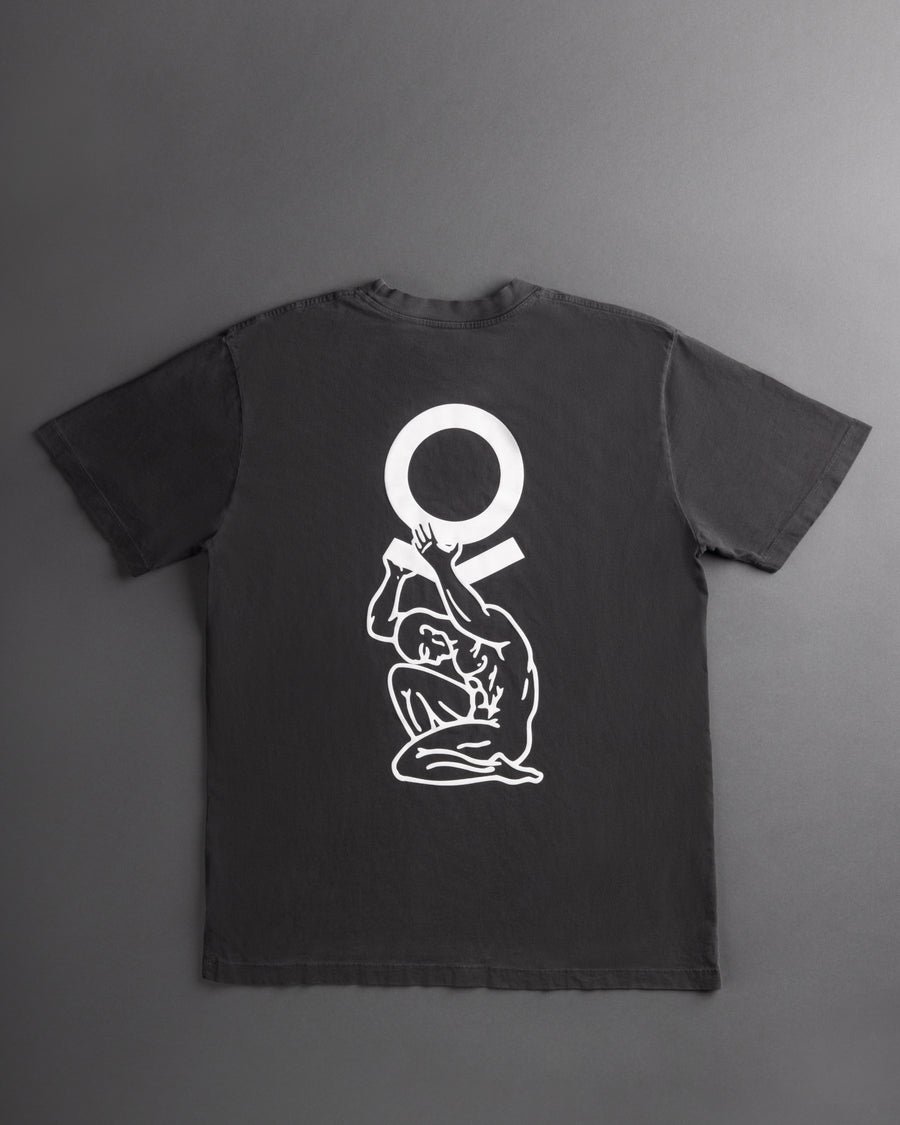 BLACK OVERDYE ATLAS T-SHIRT