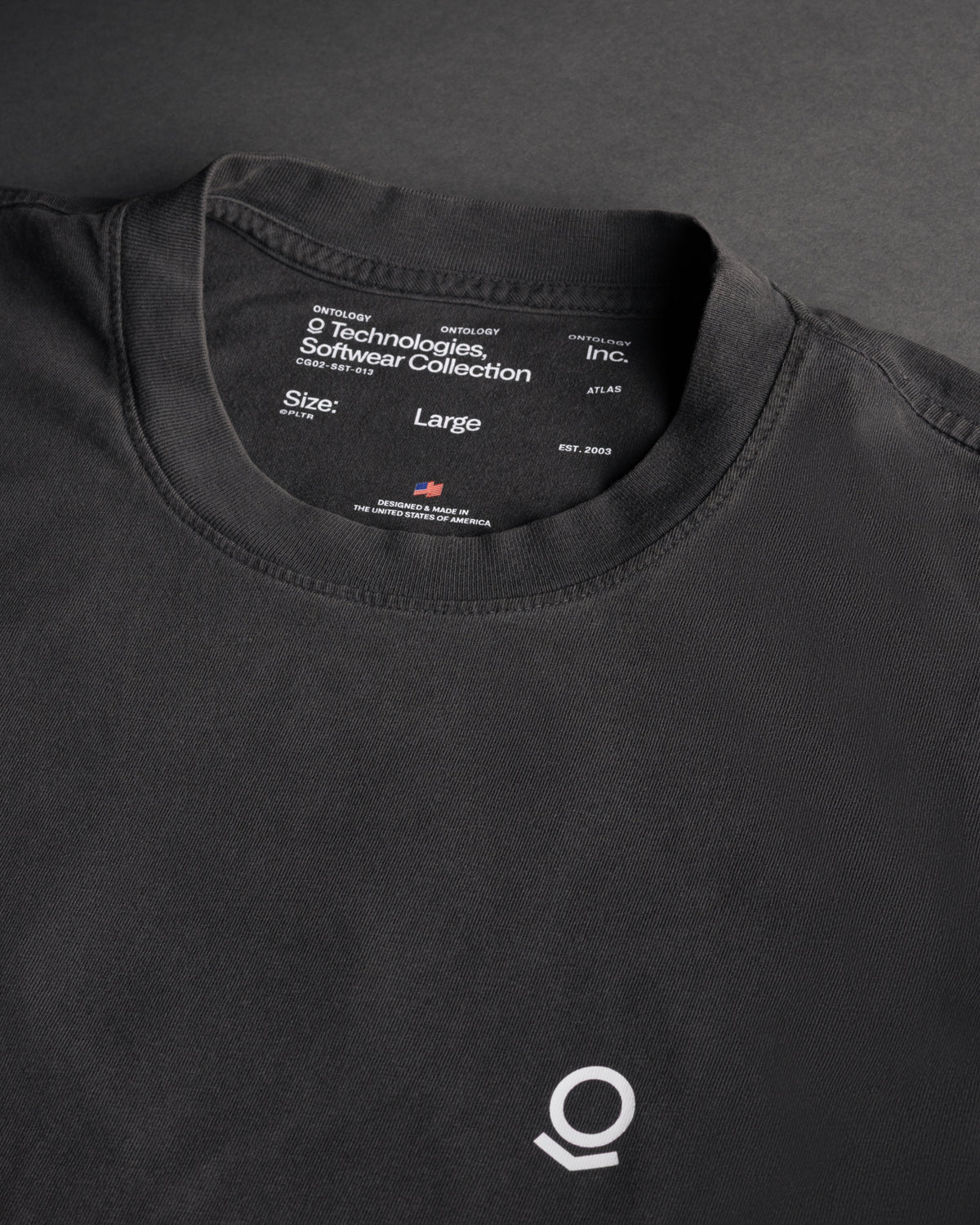 BLACK OVERDYE ATLAS T-SHIRT