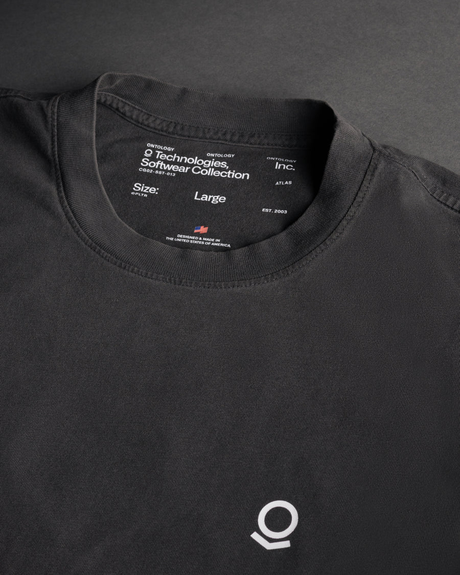 BLACK OVERDYE ATLAS T-SHIRT