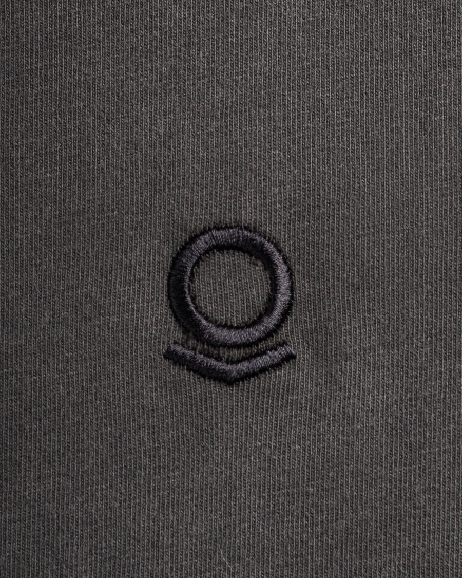 BLACK OVERDYE TONAL CHEVRON T-SHIRT