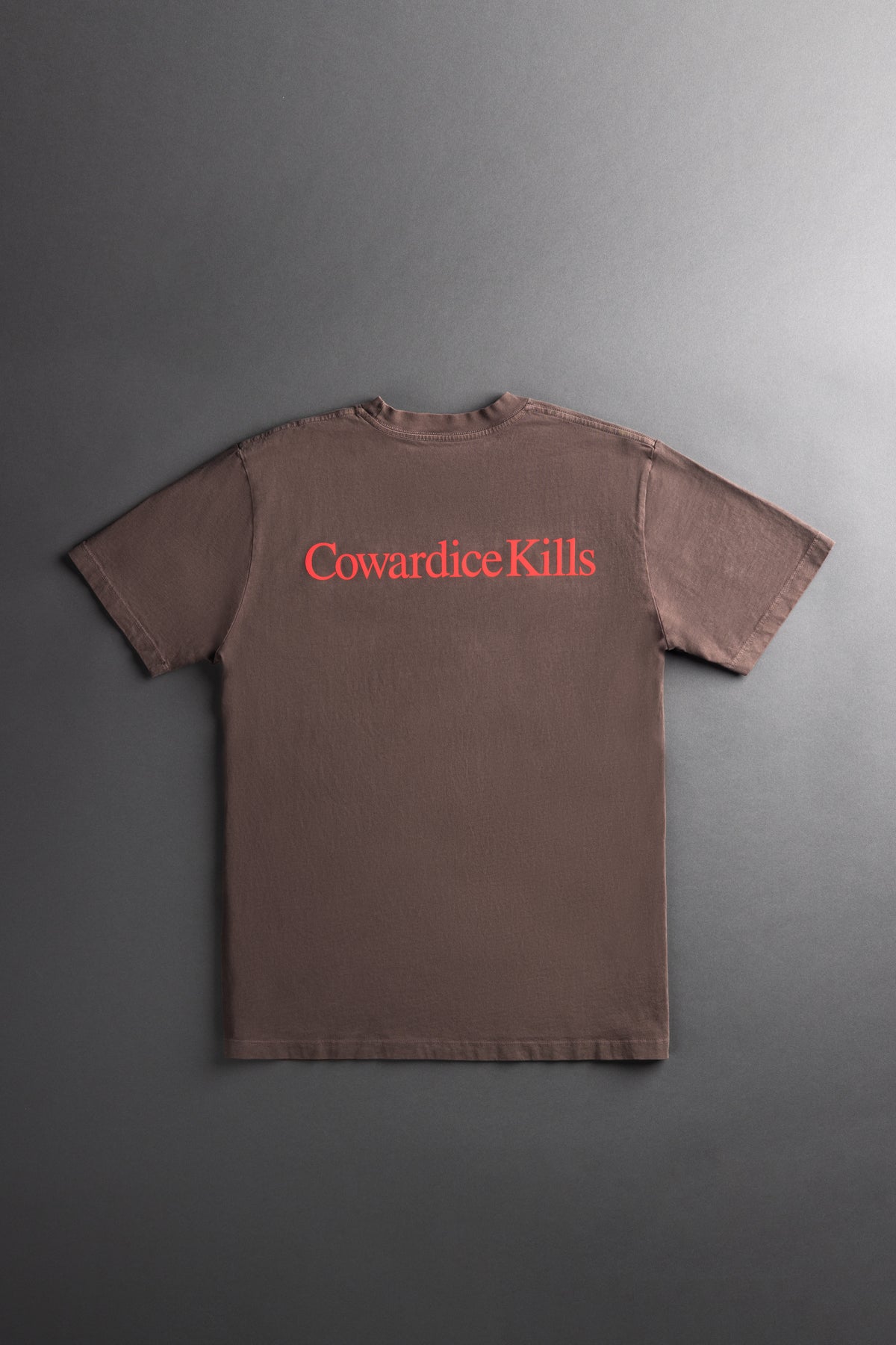 GEN 2 COWARDICE KILLS T-SHIRT - BROWN OVERDYE